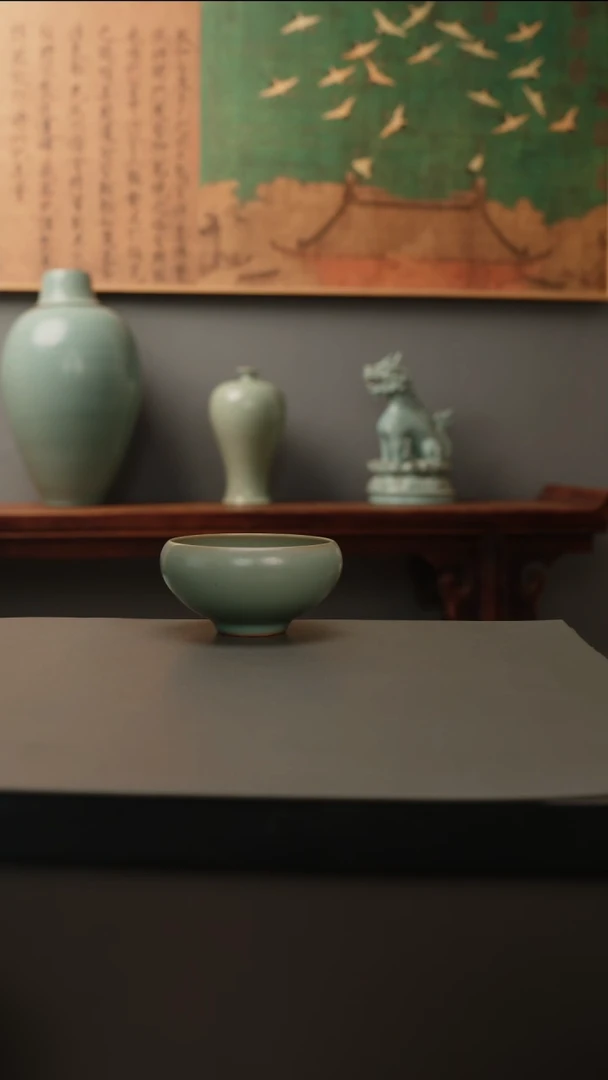 【闪购商品】杯仿古釉原矿 鸡心杯