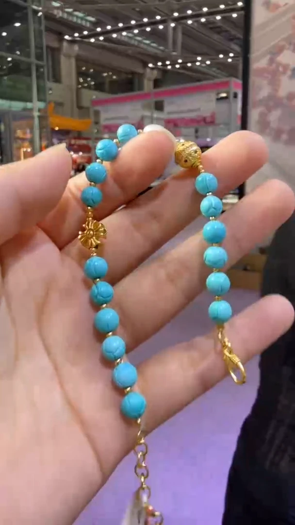 未镶嵌绿松石手链141秒拍号 假一罚三