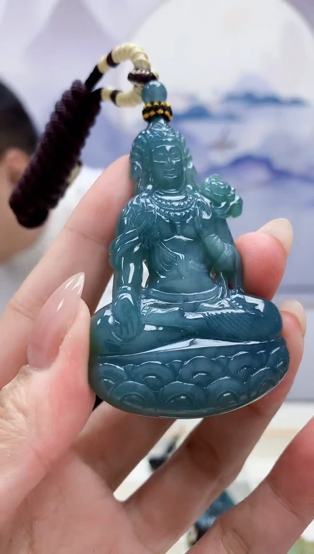 定制翡翠未镶嵌4898MM-毛货挂件236