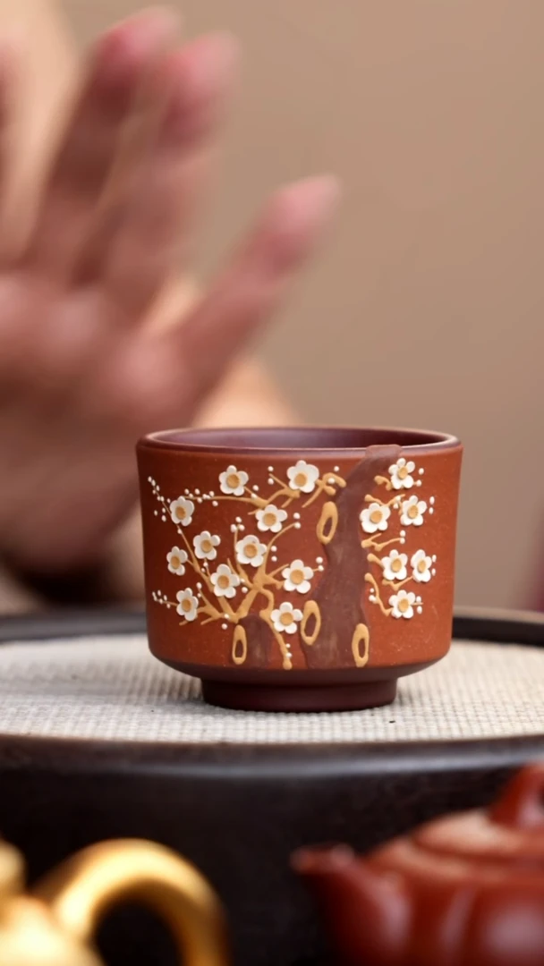 茶壶紫砂降坡泥粉浆梅桩杯