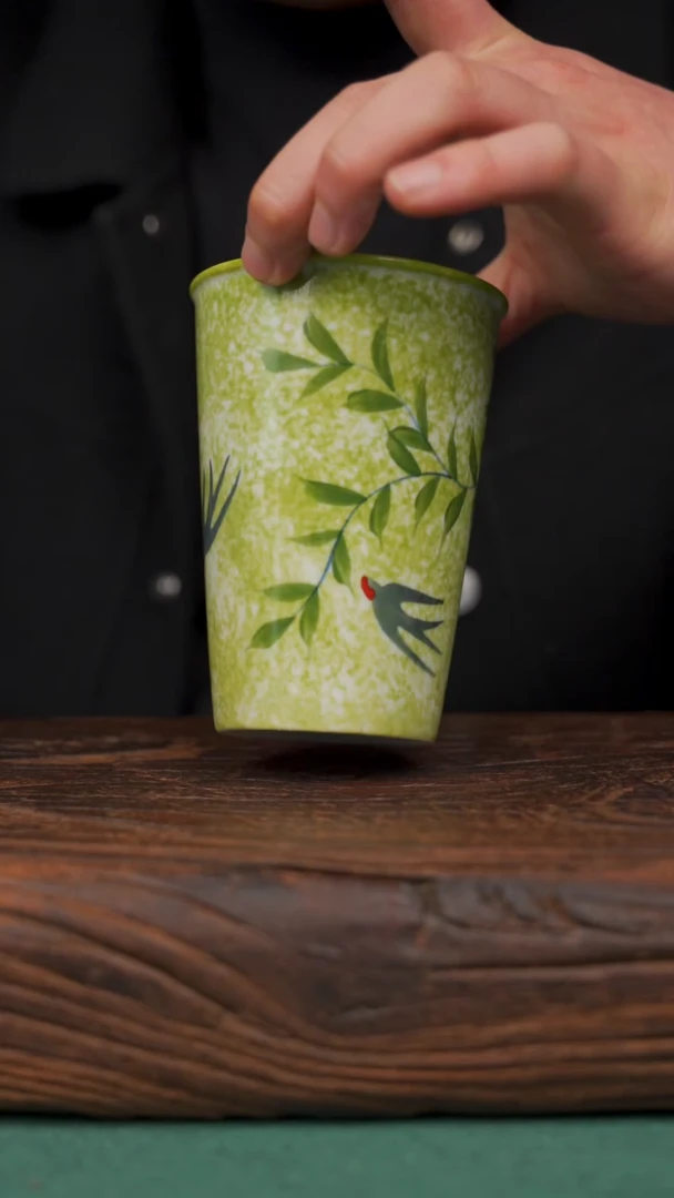 【闪购商品】瓷片100寻一缕瓷香杯釉下手工手绘瓷器