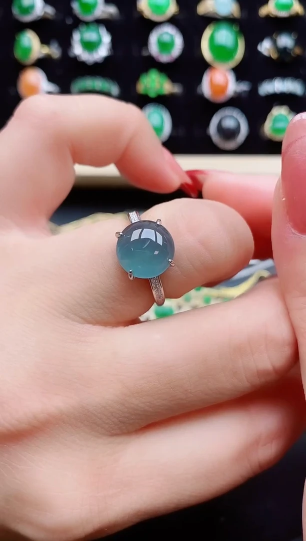 【闪购商品】翡翠戒指银S925镶嵌508050