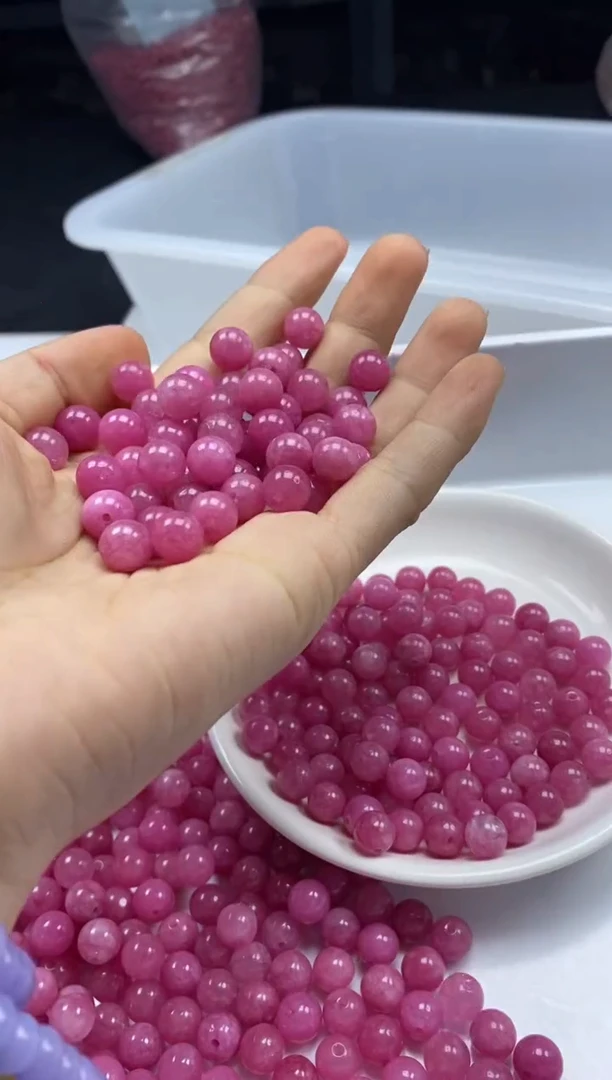 玛瑙/玉髓颈饰未镶嵌w819红纹石8mm*30颗