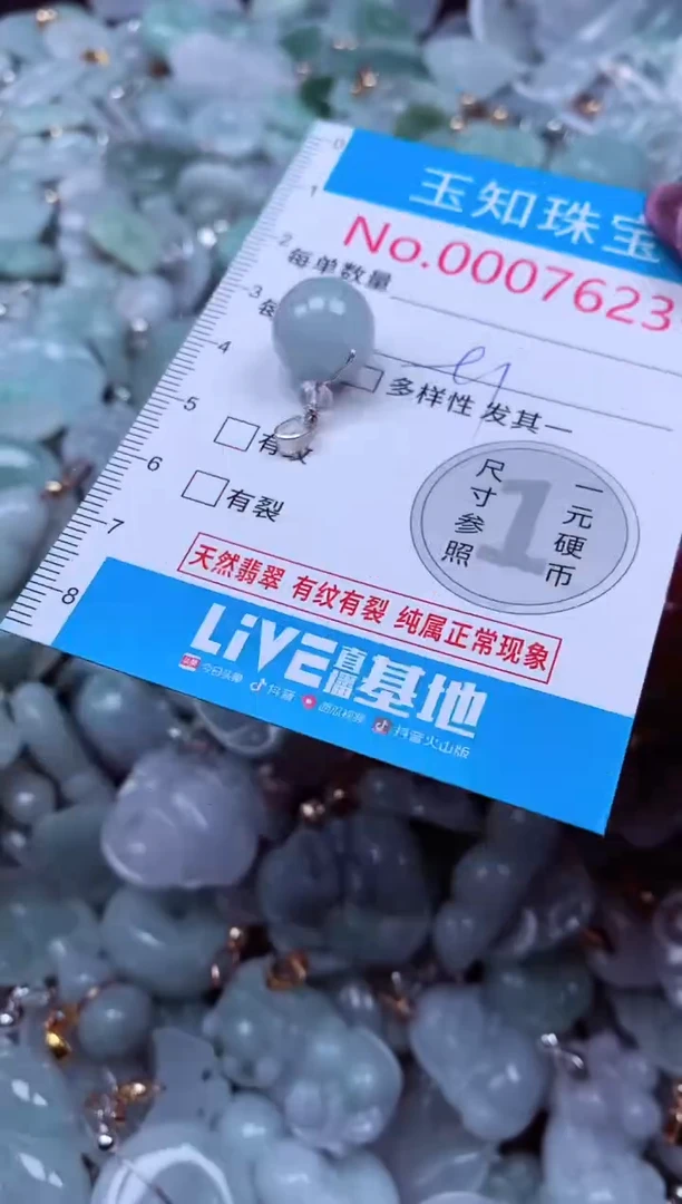 吊坠(不含链)未镶嵌翡翠7623