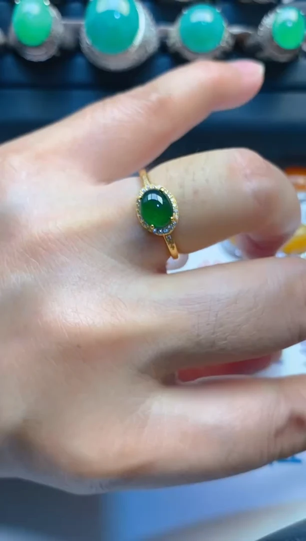 【闪购商品】翡翠耳饰银S925镶嵌天然A货翡翠1