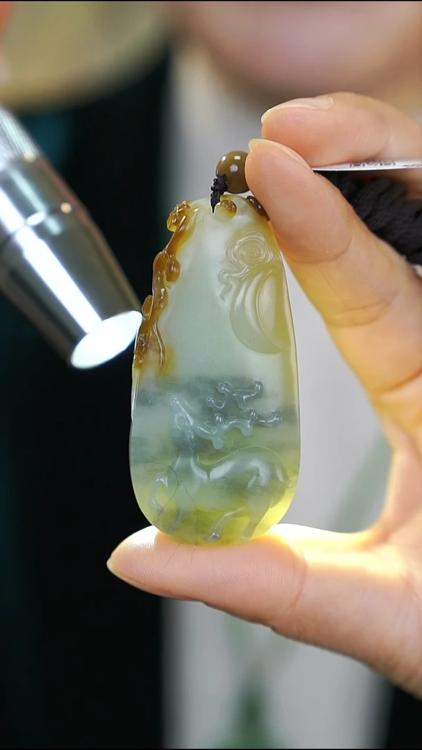 吊坠(不含链)未镶嵌和田玉和田玉吊坠