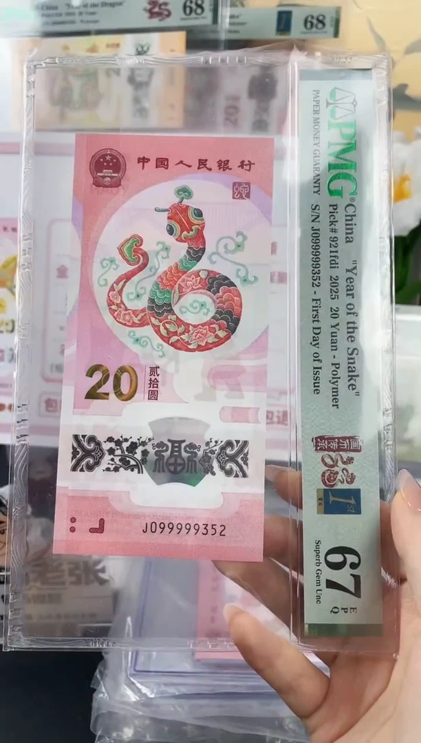 塑料蛇钞大关门099999首日标67分