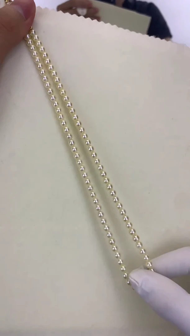 银S925镶嵌DA海水珍珠  GD004 4.5-5 羽皇金rose串链带大证