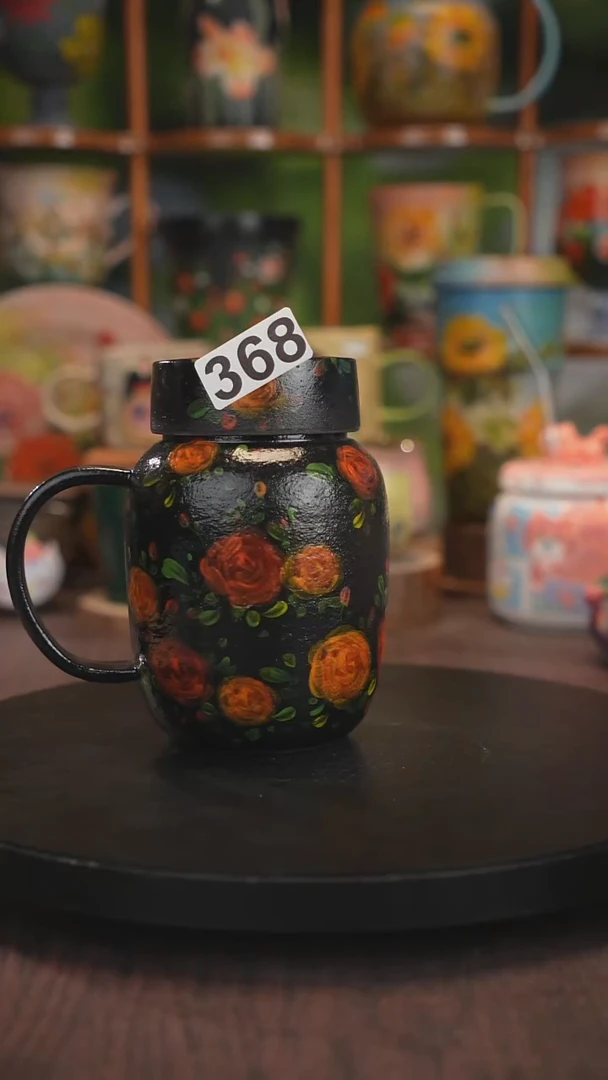 紫砂油画釉下彩手绘368