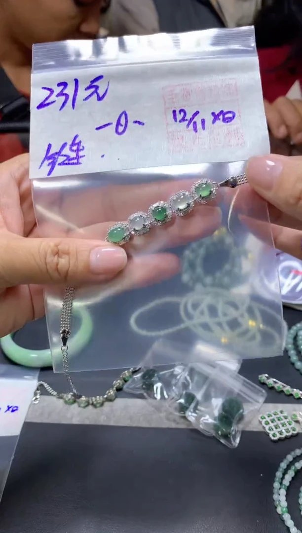 未镶嵌定制翡翠^**?+手链#231元毛货需抛光