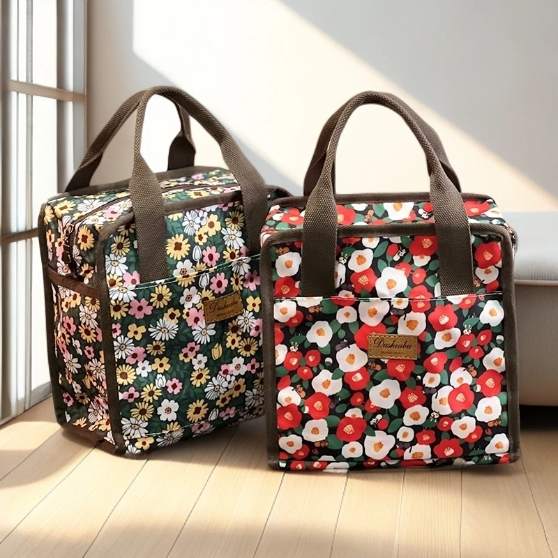 【双11机制】饭盒专用保温便当包时尚方形手提袋饭盒包上班族带饭