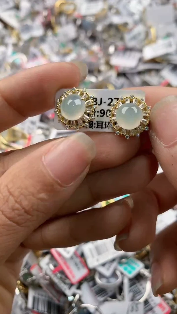 银S925镶嵌戒指翡翠777   6