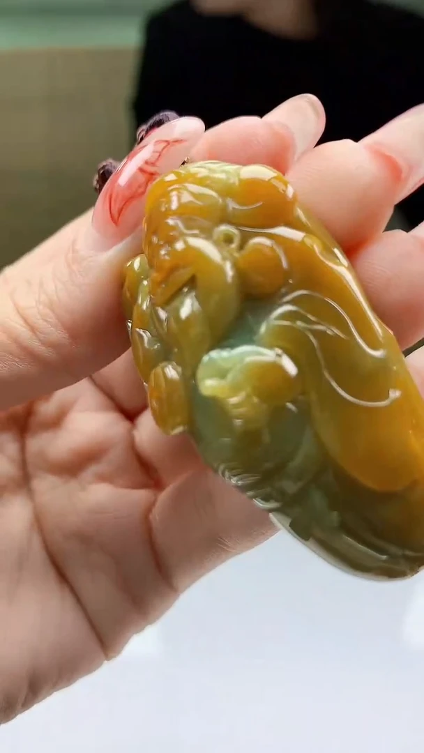 【闪购商品】定制翡翠未镶嵌4902ty-毛货挂件98