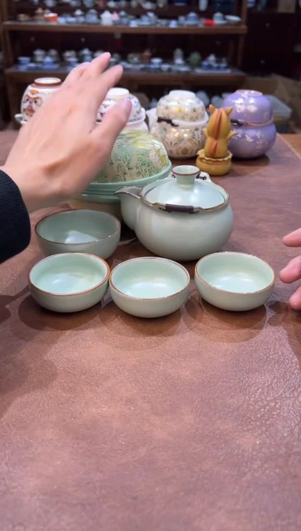 真的很便宜会开片的旅行茶具