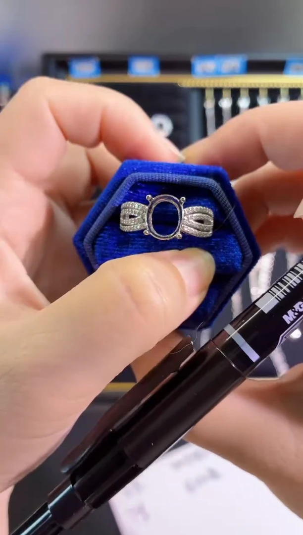 锆石铜合金7号 8*10蛋形 冰花空托