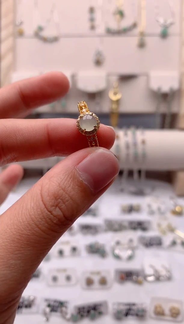 【闪购商品】翡翠戒指银S925镶嵌1号