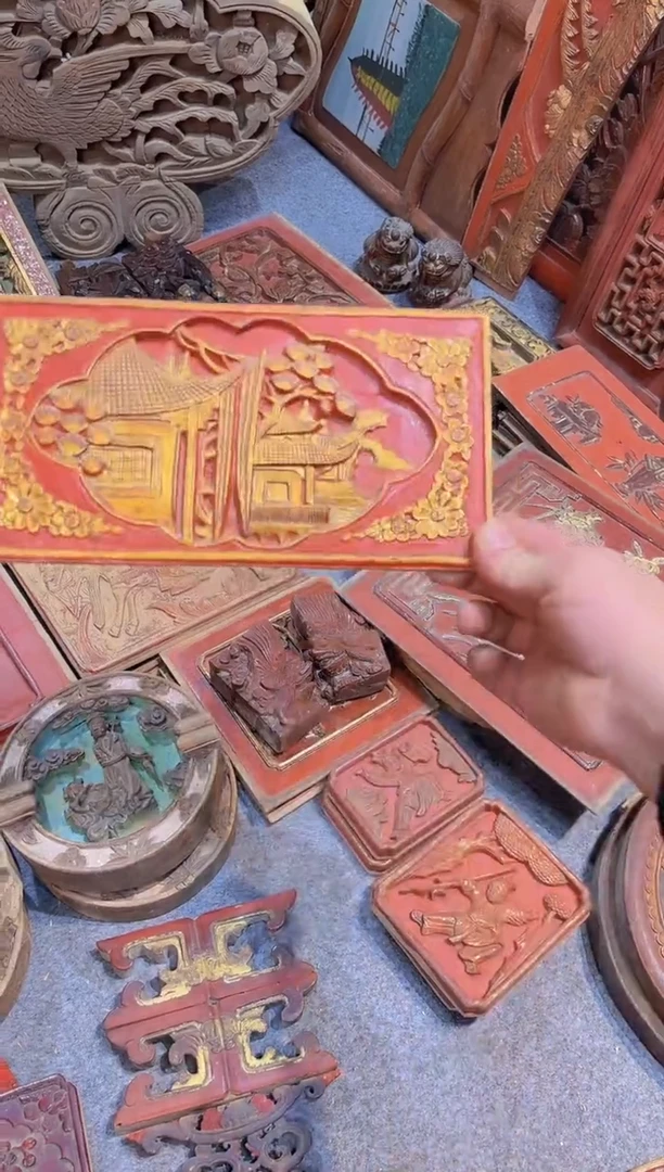 【闪购商品】香樟木老木雕老物件花板有瑕疵完美主义慎拍