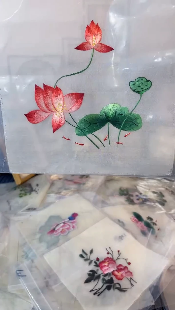 织绣纯手工苏绣双面绣绣布106