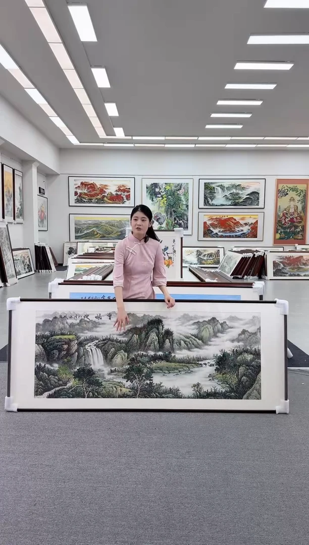 国画手绘  聚宝福地  219*88