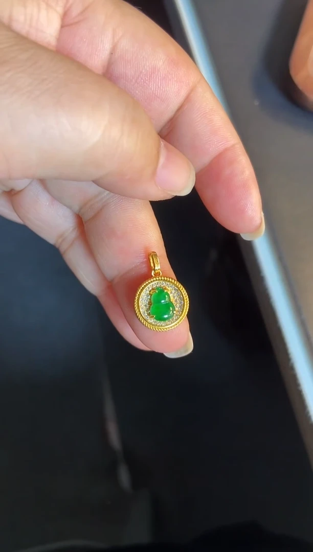 吊坠(不含链)银S925镶嵌翡翠1