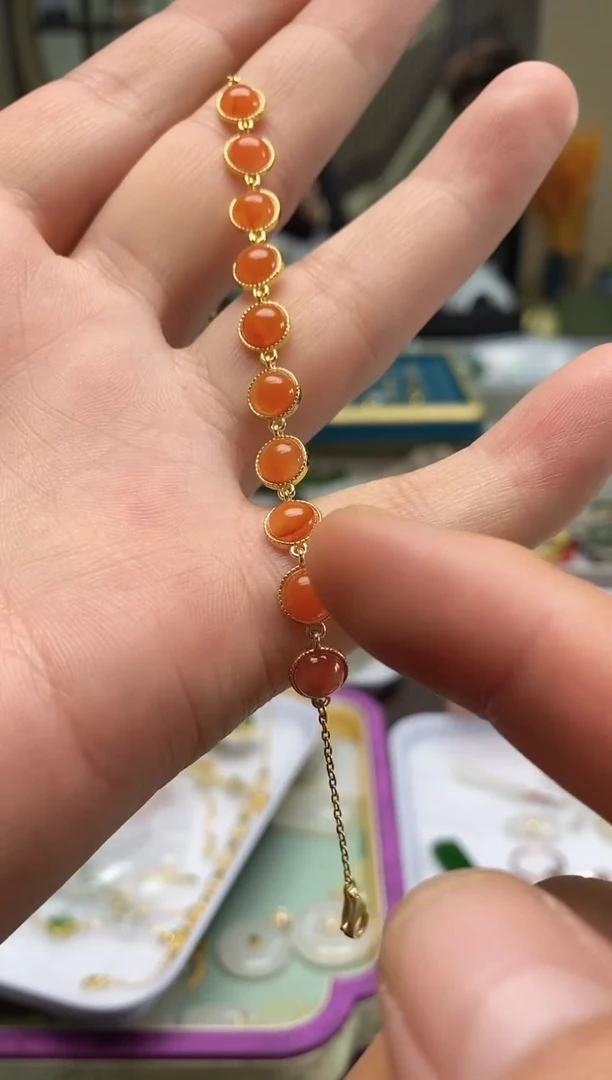 【闪购商品】南红玛瑙手链银S925镶嵌拍一发一