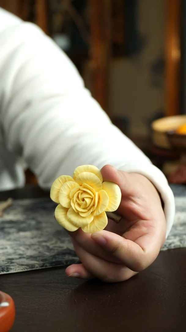 茶杯紫砂9号 山茶花香插 宜兴紫砂原矿作品