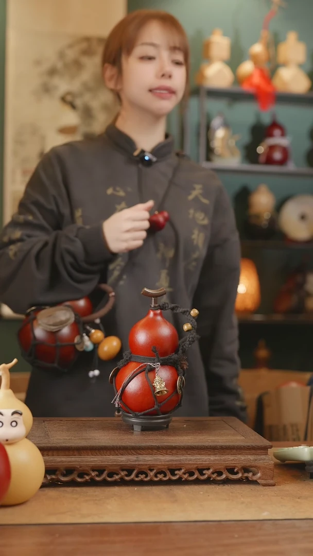 【闪购商品】209号精品天然大漆工艺防渗内胆酒葫芦~