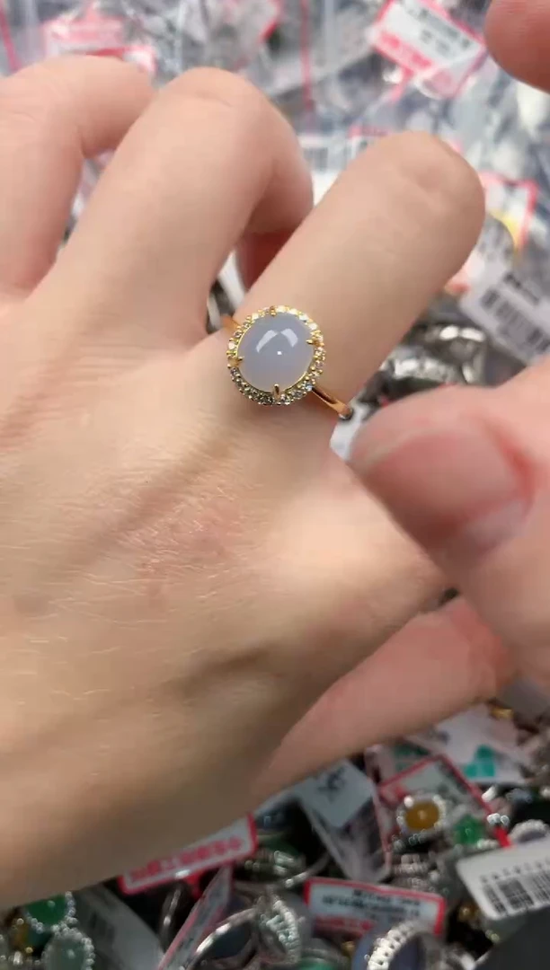 银S925镶嵌戒指翡翠3333----2