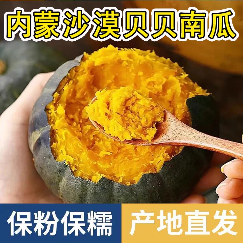 【内蒙直发】内蒙古沙地贝贝南瓜新鲜现摘粉糯香甜可当辅食4.5斤