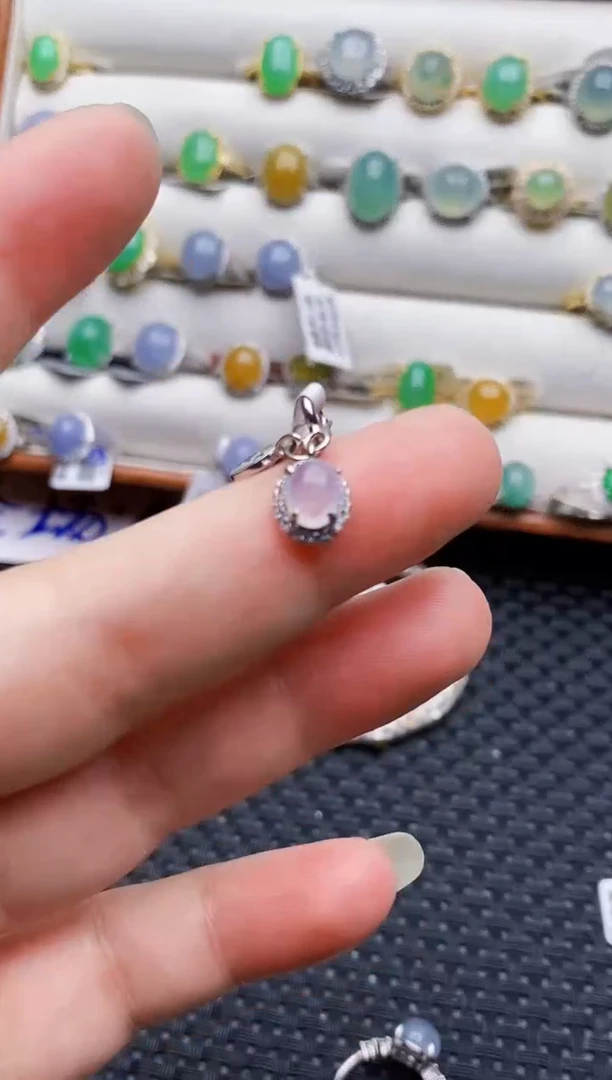 银S925镶嵌戒指翡翠3927