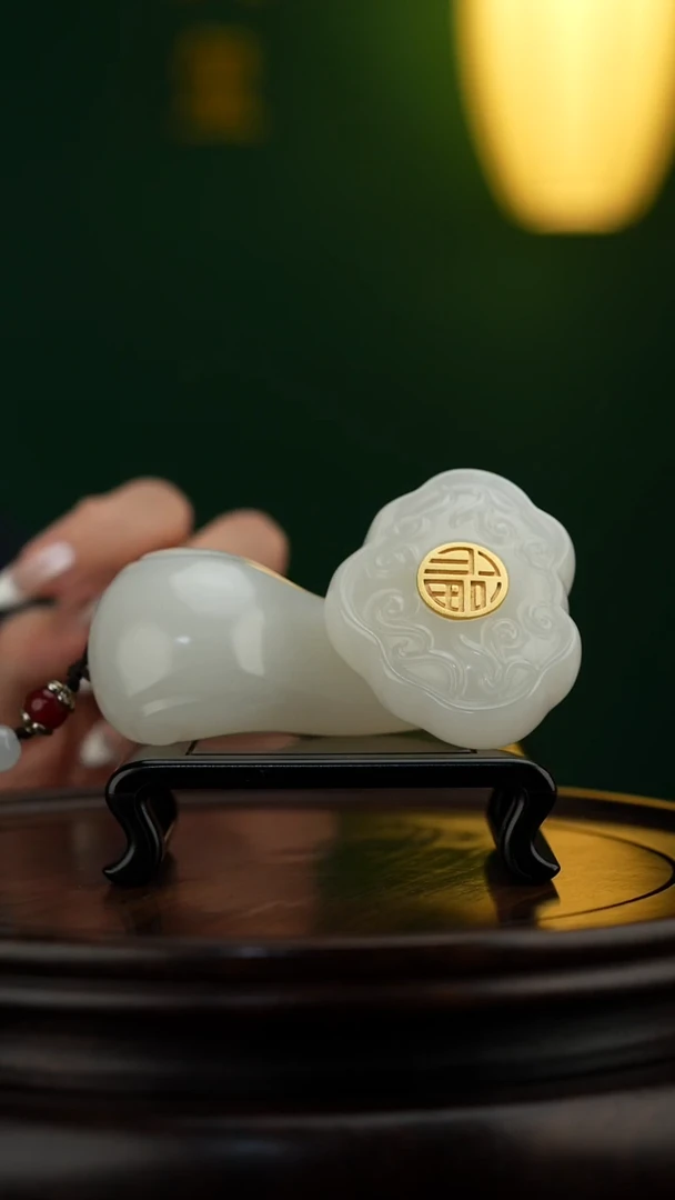 玉【福禄如意】玉石摆件手把件