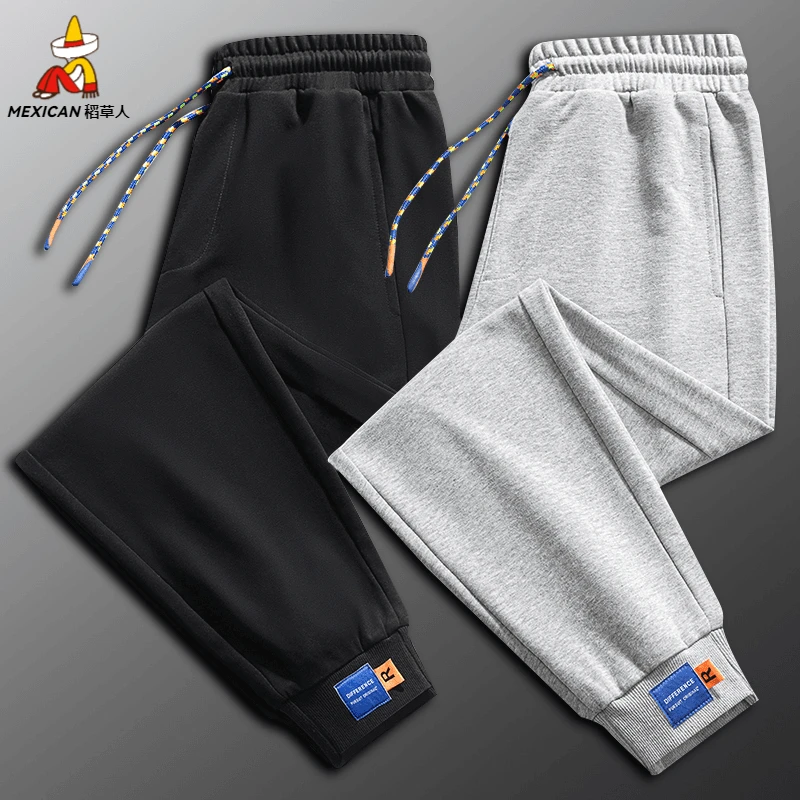 稻草人运动裤春秋季韩版修身卫裤宽松大码休闲束脚长裤男秋冬裤子