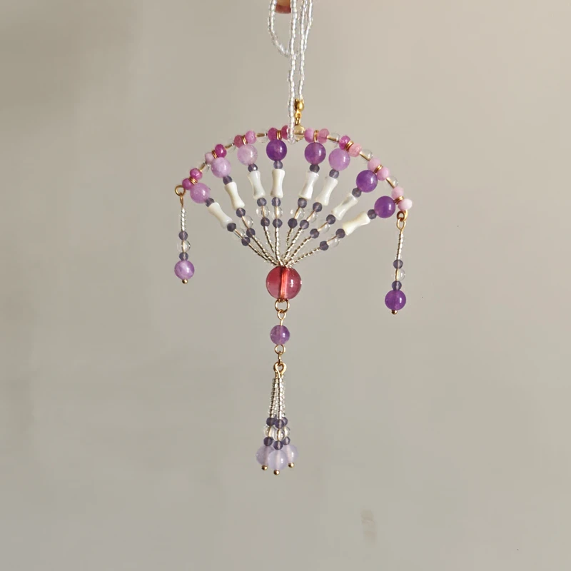 风雪初晴 铜合金吊坠 扇子压襟少女复古中国风汉服仙气手工古风女