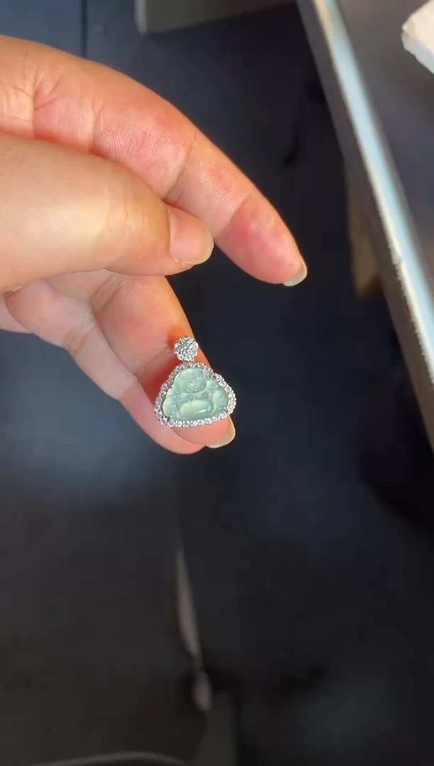 吊坠(不含链)银S925镶嵌翡翠1