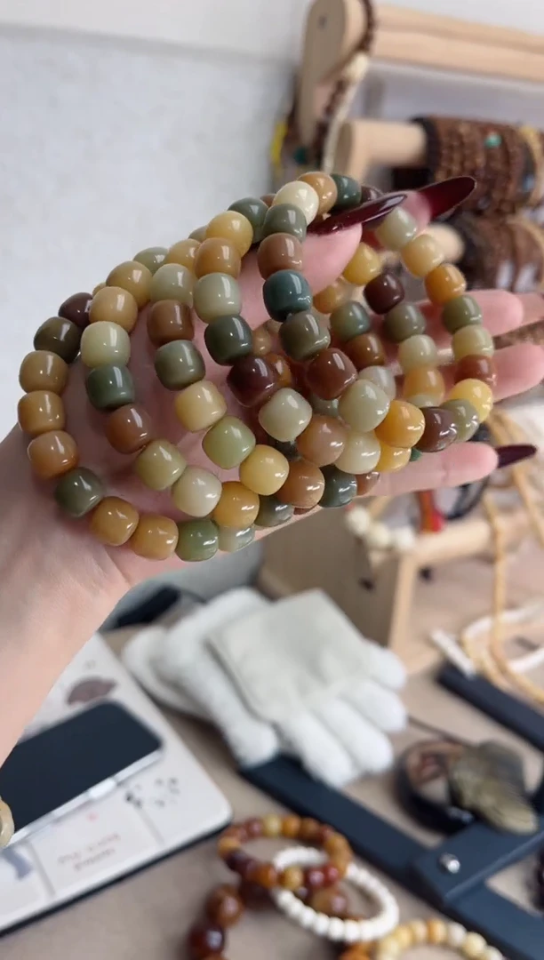 【闪购商品】菩提根/象牙果吊坠M314玉化糖果多宝桶珠10*11