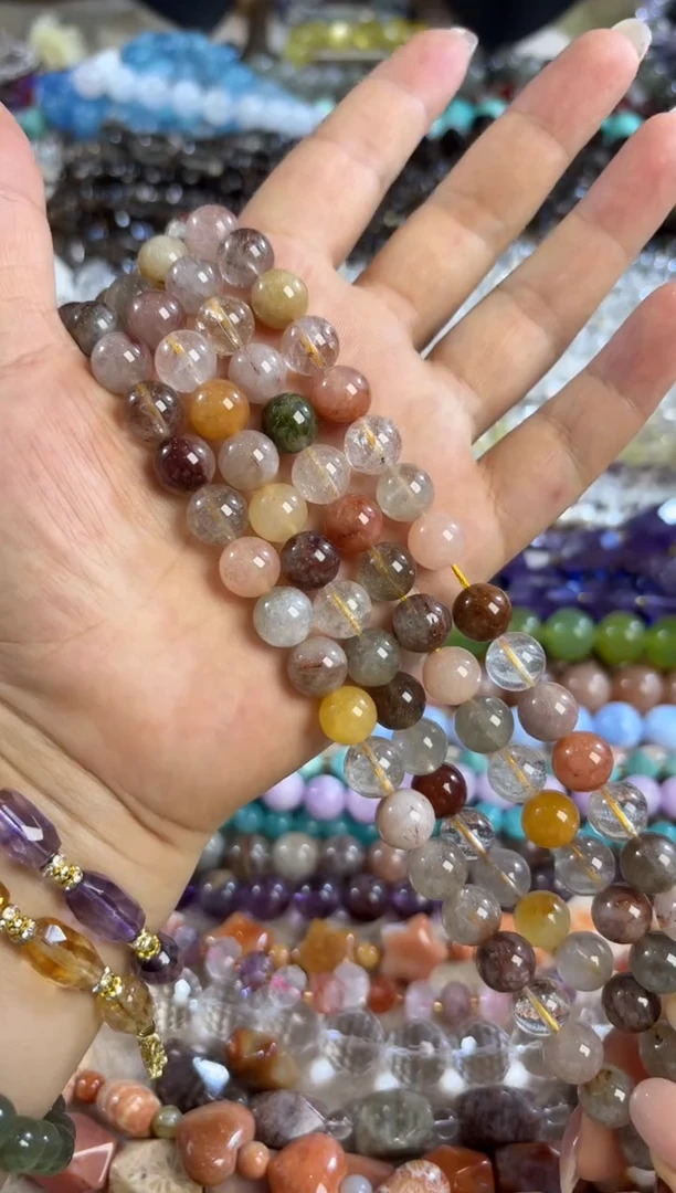 未镶嵌玛瑙/玉髓珠宝半成品彩兔毛卡10