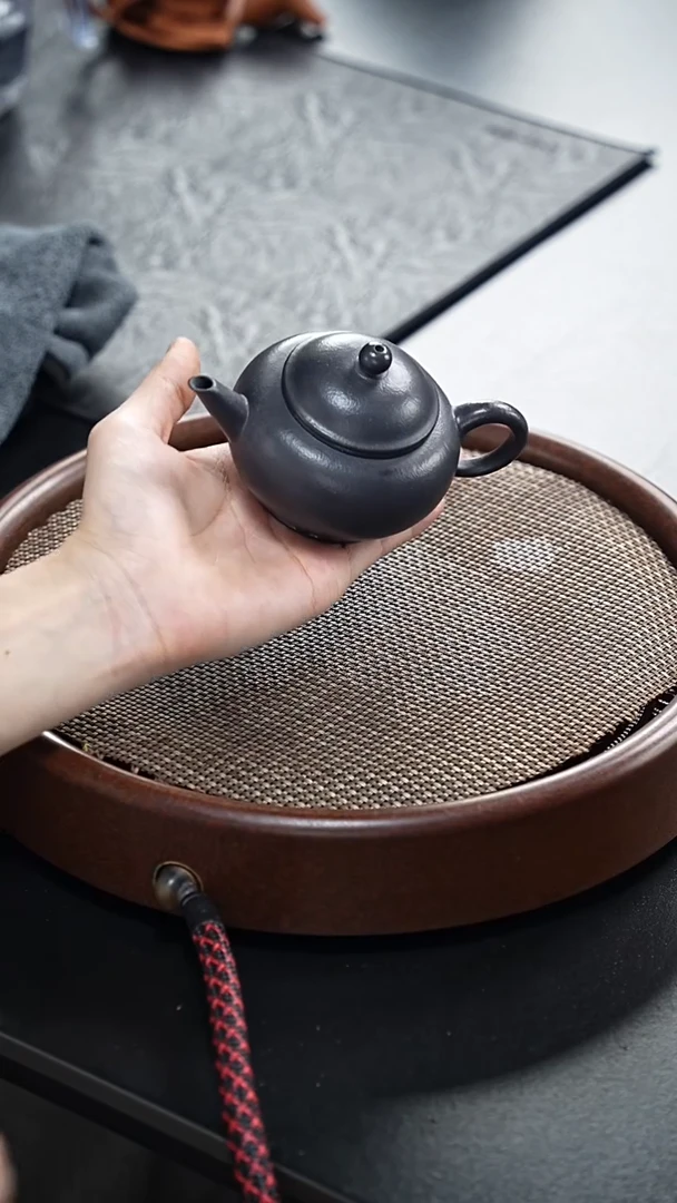 茶壶紫砂水平-还原烧-全手工-（紫泥）
