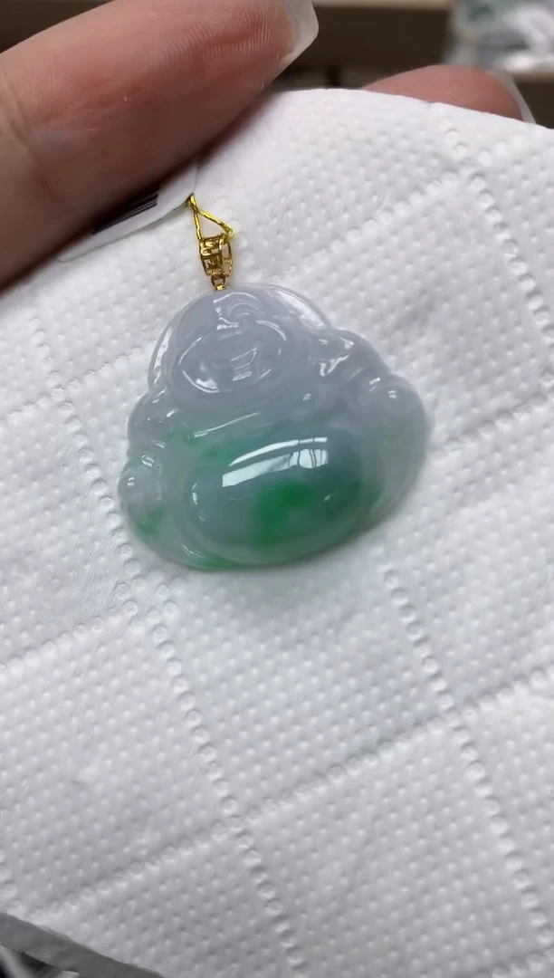颈饰18K金镶嵌翡翠111111111