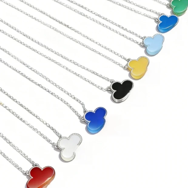 合金项链 3.0V金cnc精工 ZP   四叶草单花项链  顶版