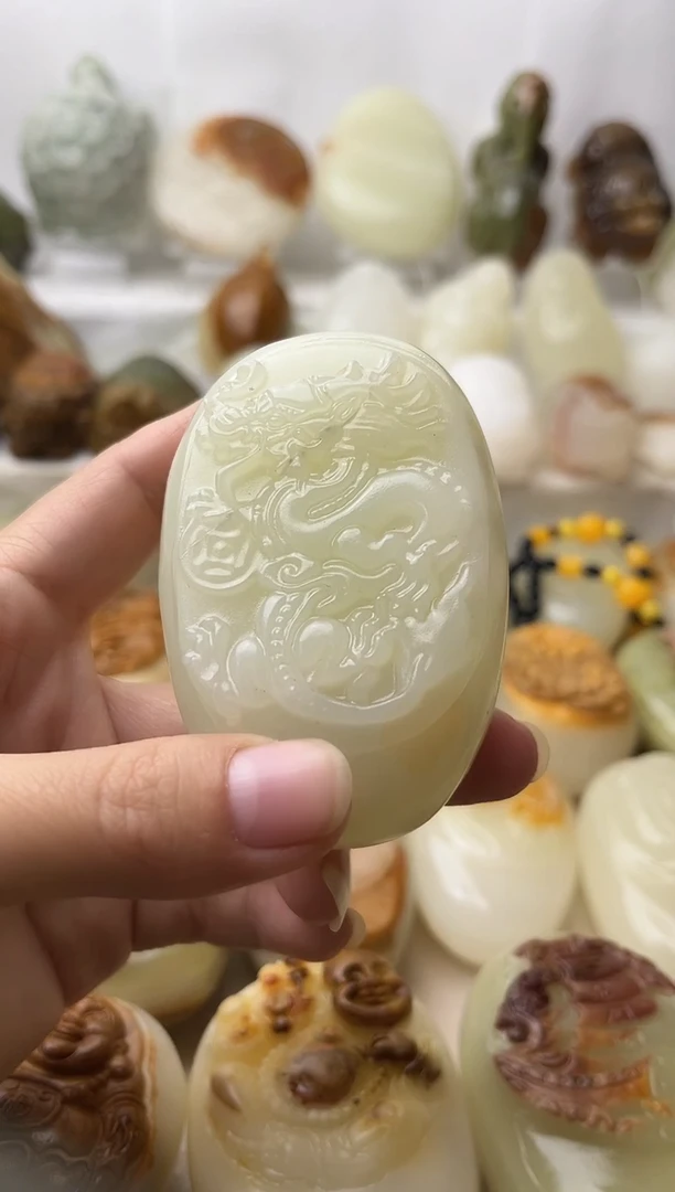 石材古青石棉纹正常不退换盘龙微瑕