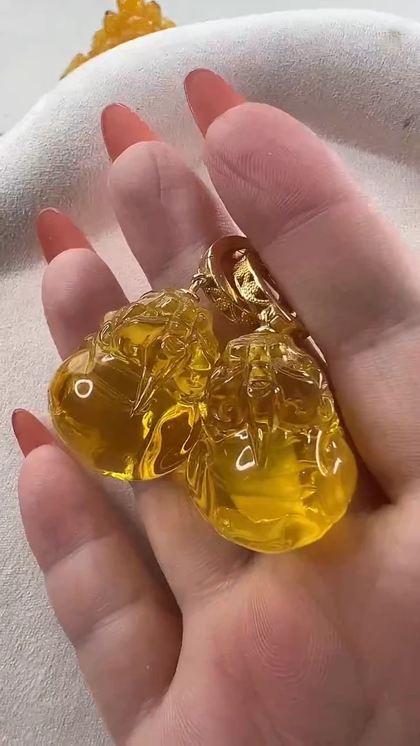 琥珀银S925镶嵌耳饰耳环