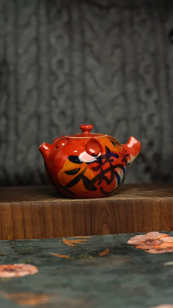 杯釉下彩手工手绘同款陶器