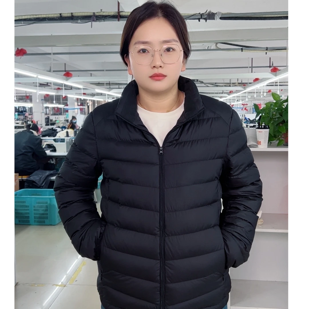 （90 鹅绒）男士鹅绒服秋冬轻薄羽绒服保暖立领短款冬季休闲