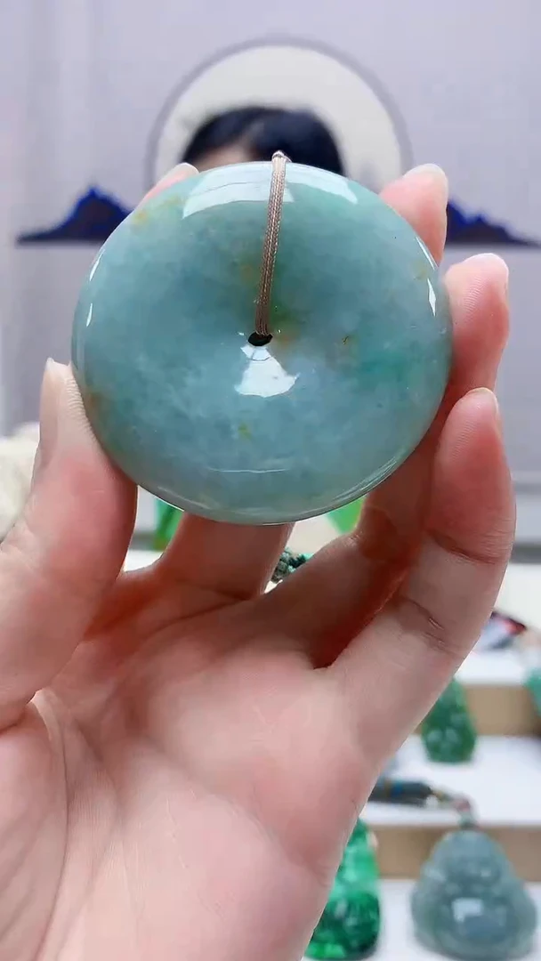 未镶嵌定制翡翠4852zm-毛货挂件扣子62
