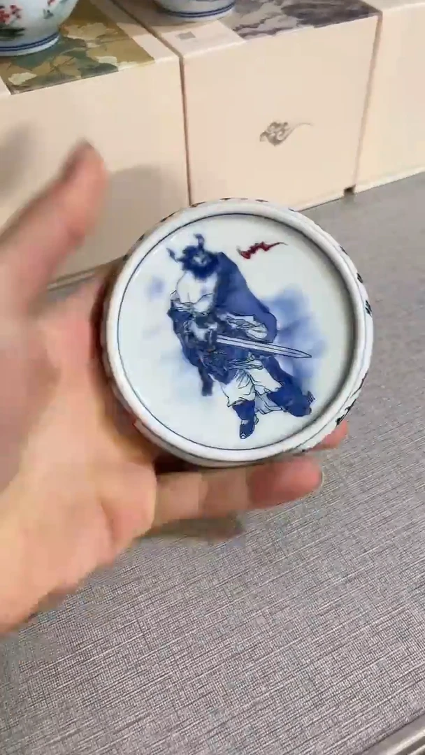 景德镇高温瓷钟馗盖置