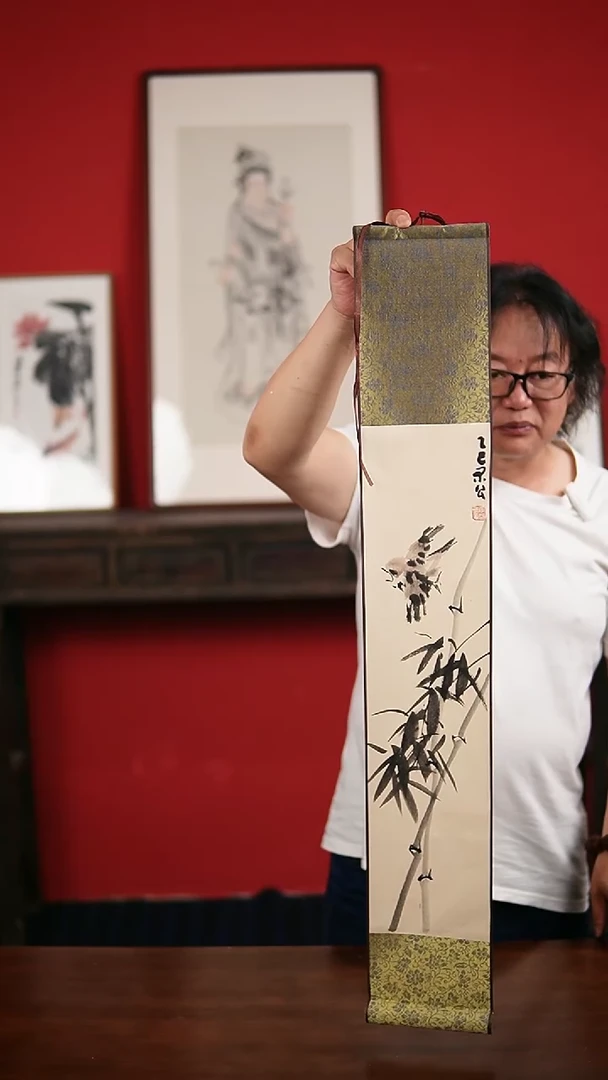 国画手绘手写-15*90卷轴