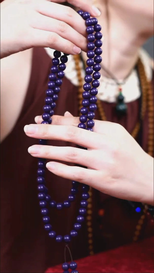 泥塑艺芬香馆-0.8紫气东来108籽