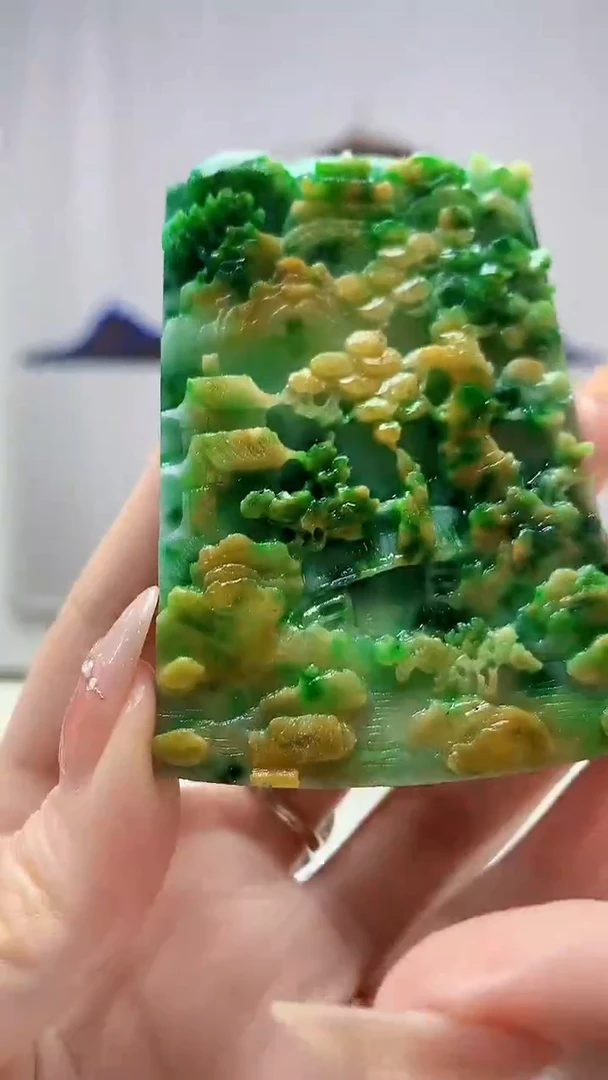 定制翡翠未镶嵌5159DD-毛货挂件32