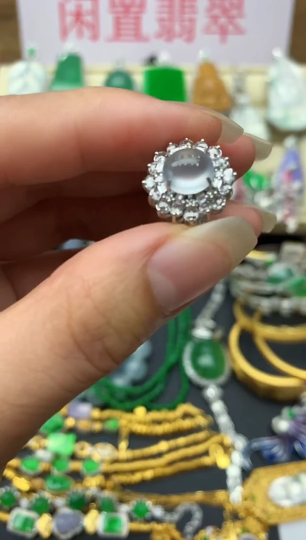 18K金镶嵌戒指翡翠359-中国好珍宝