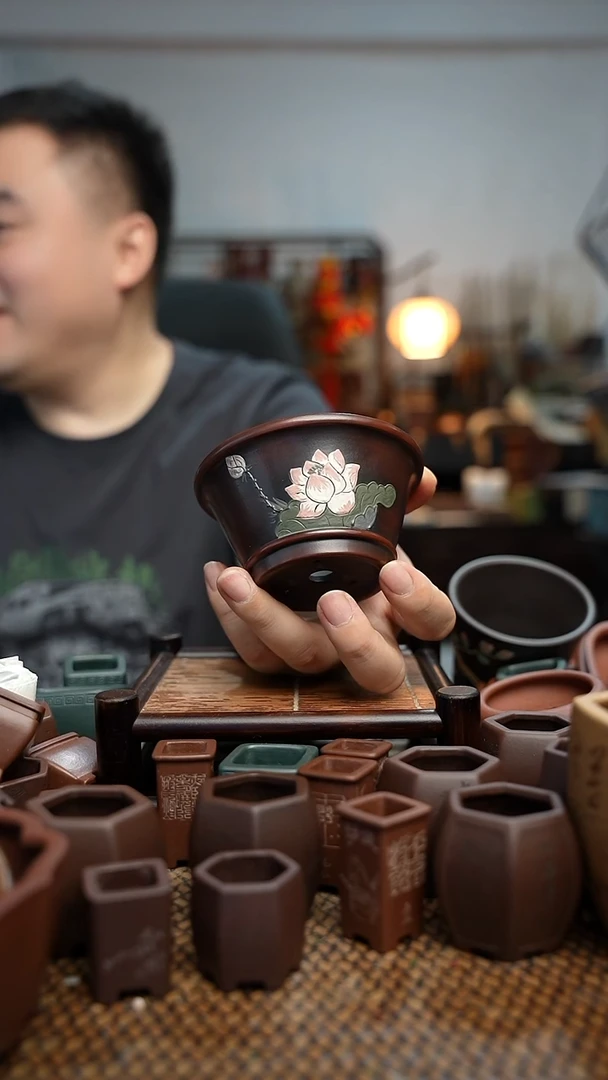 紫砂花盆枫**石長木軒精品紫砂